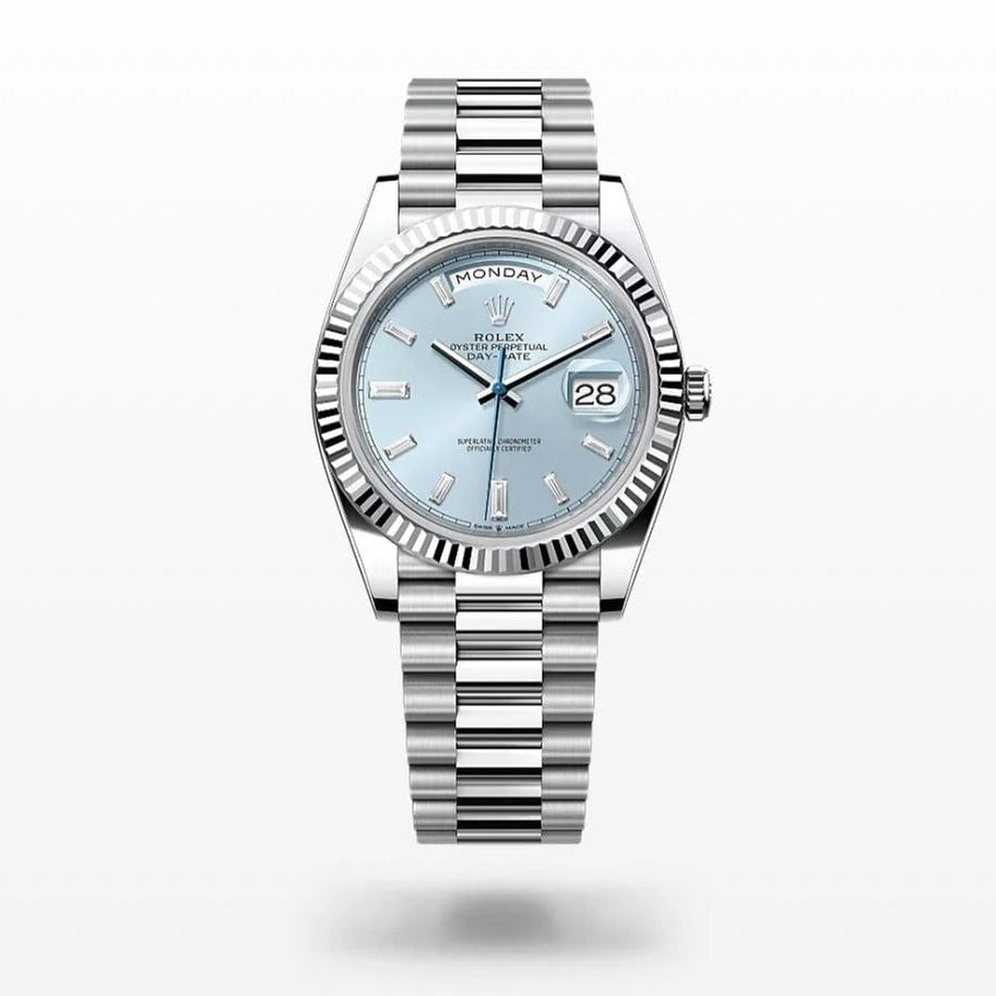 Rolex Day-Date 40 platinum fluted bezel