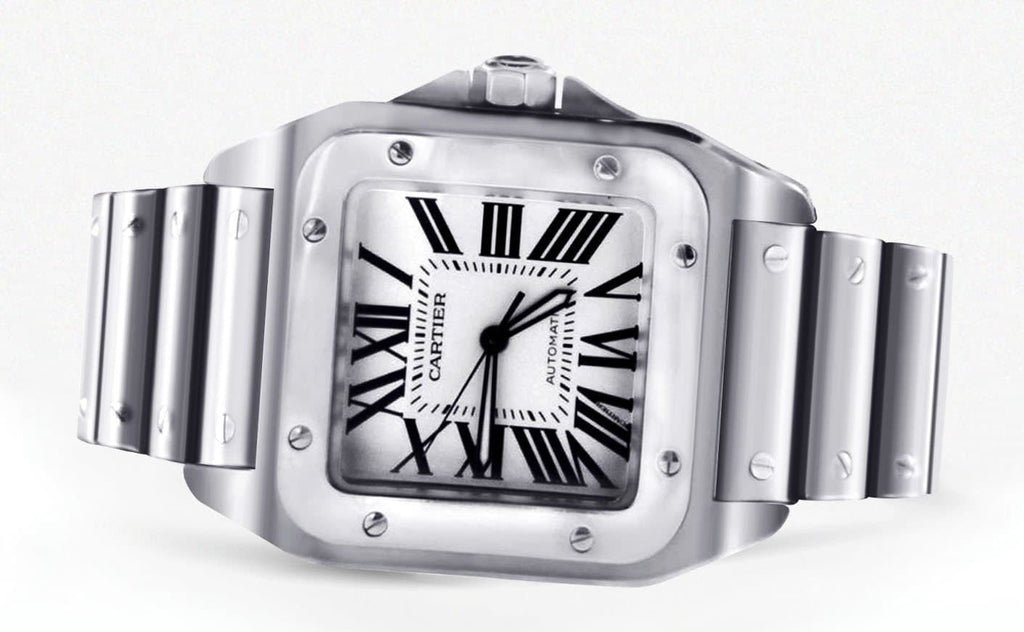 Cartier Santos 100 steel bracelet profile