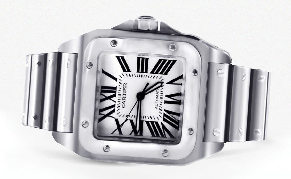 Cartier Santos 100 steel bracelet profile