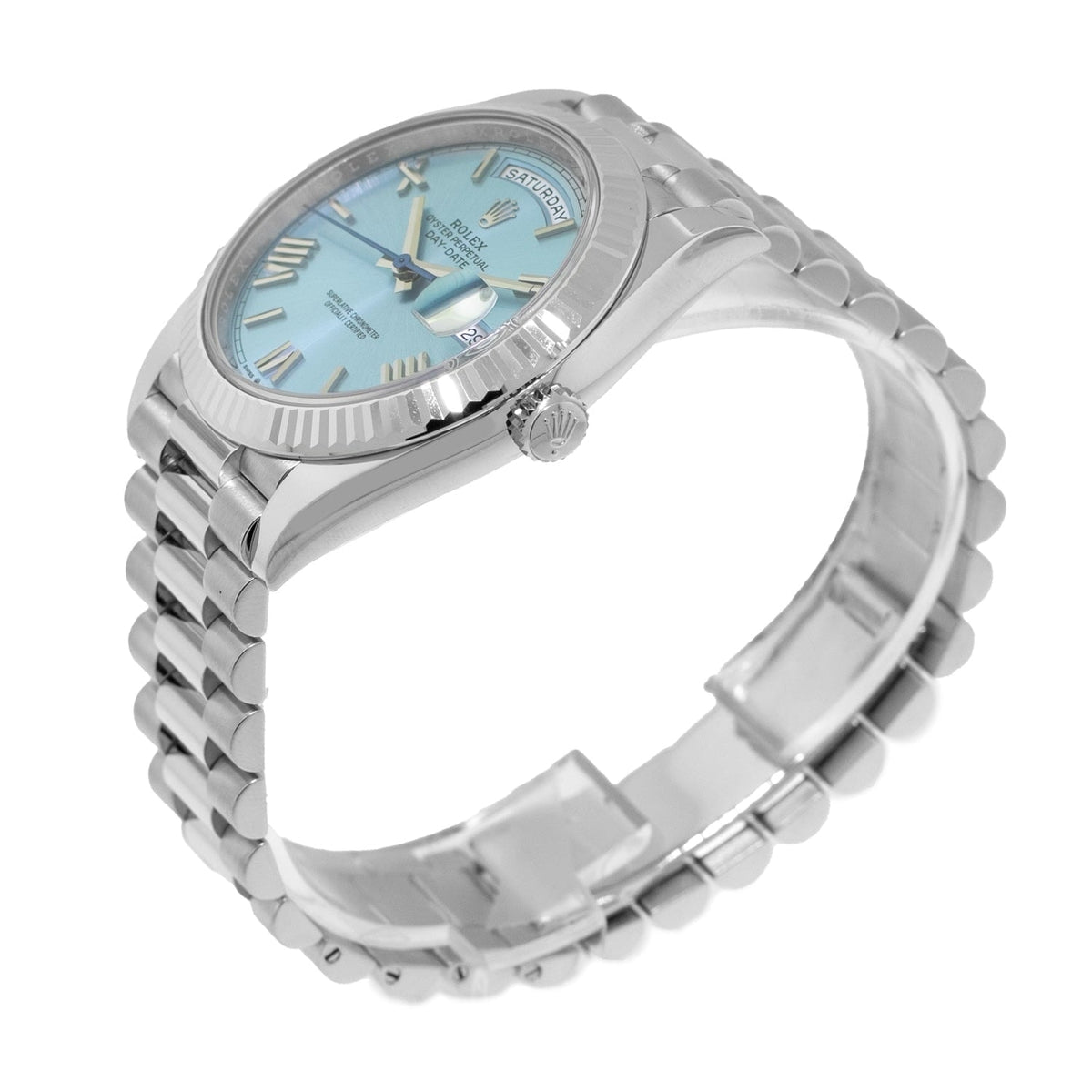 Rolex Day-Date 40 platinum side profile