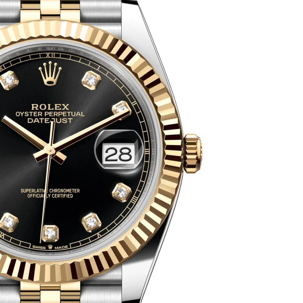 Datejust Black Diamond Dial Gold & Steel 41mm