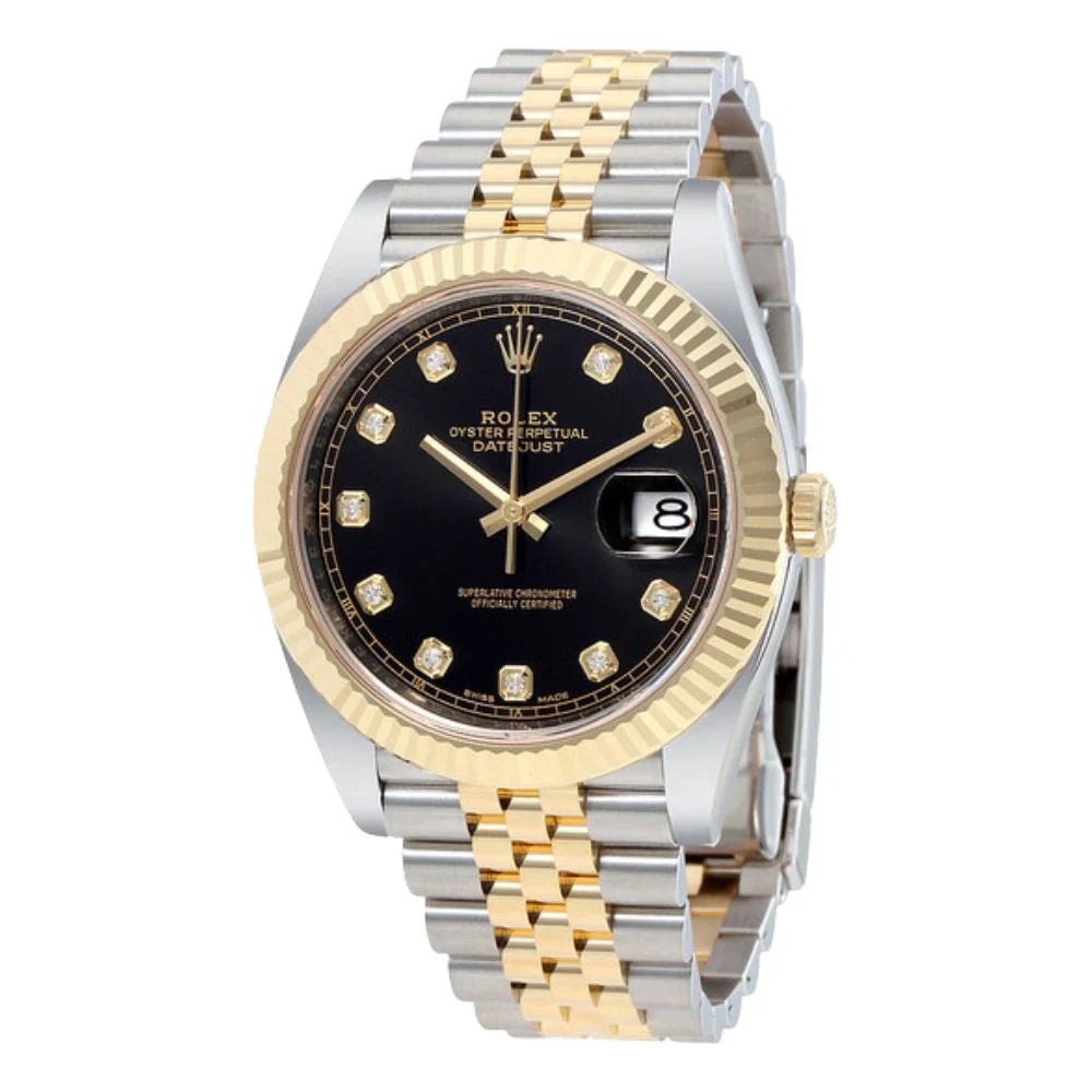 Datejust Black Diamond Dial Gold & Steel 41mm