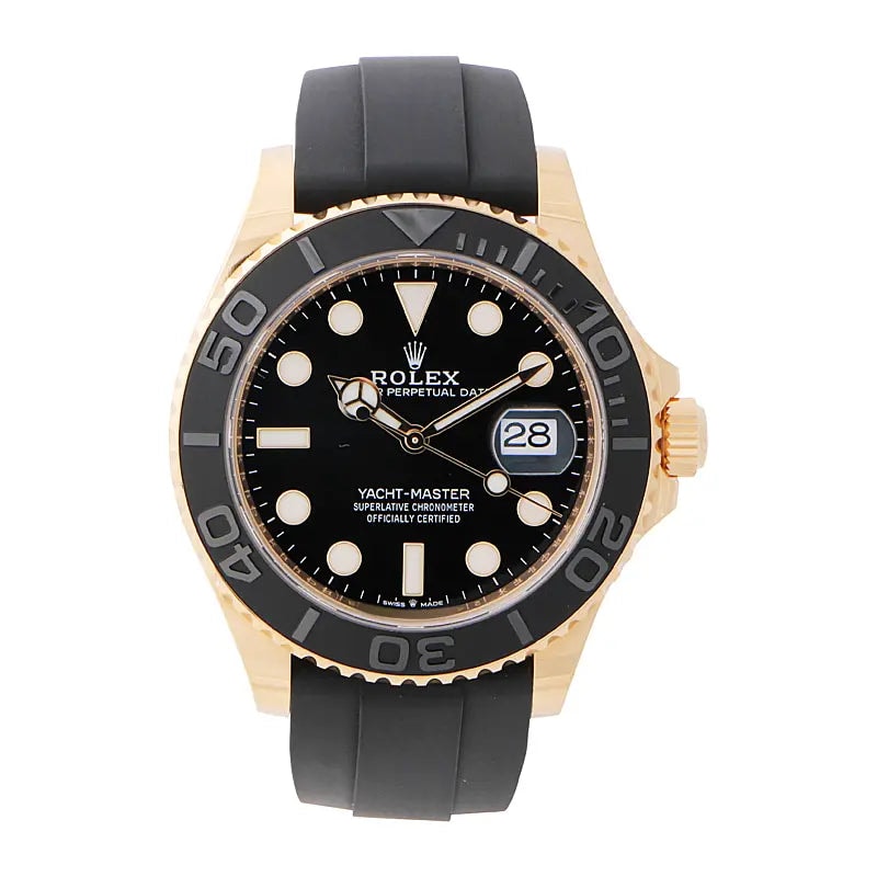 Yacht-Master 42 Gold Black Oysterflex