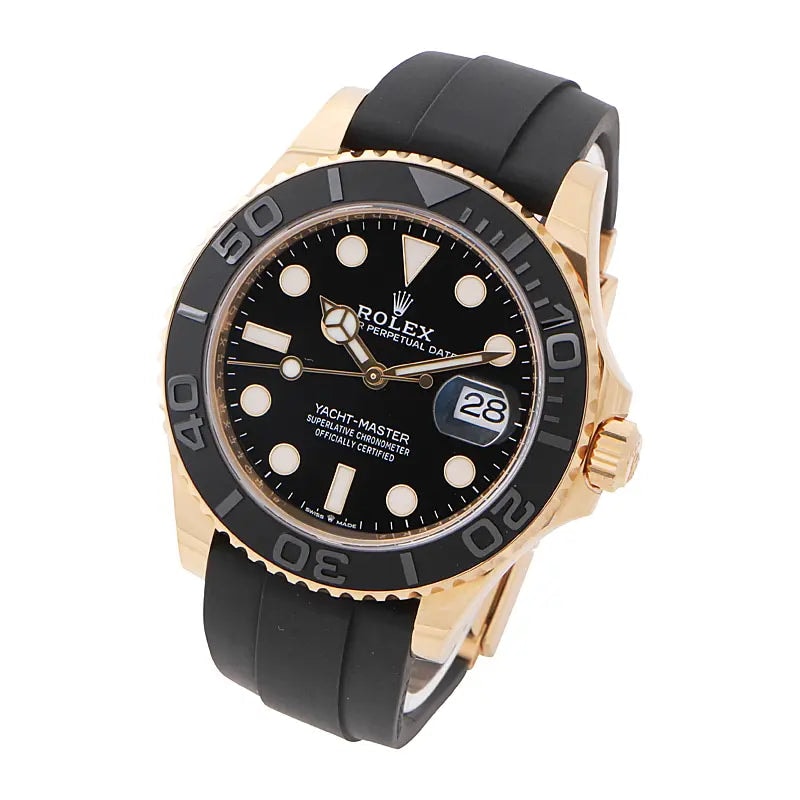 Yacht-Master 42 Gold Black Oysterflex